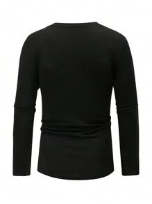Manfinity LEGND Men Eagle Graphic Printed Long Sleeve Casual T-Shirt, For Going Out, For Husband