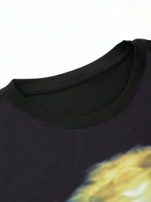Manfinity LEGND Men Eagle Graphic Printed Long Sleeve Casual T-Shirt, For Going Out, For Husband