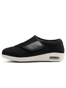 Zapatos Para Diabéticos Para Hombre, Zapatos Extragruesos Para Ancianos, Zapatos Anchos Para Caminar Para Hombre, Cierre Ajustable - Negro - Ver 5