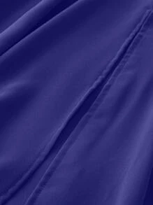 SHEIN LUNE Robe Grande Taille À Taille À Cordon De Serrage Épaules Nues Et Couleur Unie