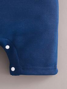 Souflis Souflis 男婴二合一拼接背心连体衣（带帽子），绅士装