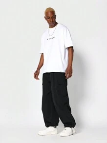 SUMWON Nylon Cargo Pant - Black - View 3