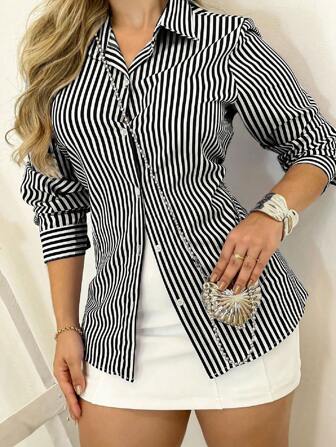 black and white shirt women
