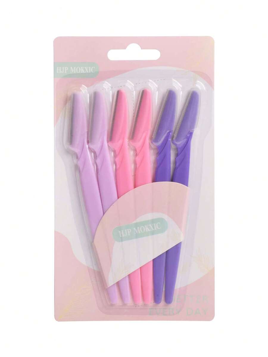 HJP MOKXIC Eyebrow Razor,6Pcs Eyebrow Trimming Knife Face Hair Removers