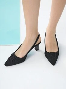 Woman Shoes High Heels, Pointed-Toe Stiletto Shoes, Simple And Elegant, Suitable For Daily Work For Spring And Summer - Black - View 3