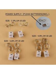 2 cái/bộ Đèn dây đồng, Đèn dây LED chống nước hiện đại cho gia đình - Nhiều màu - Xem 11