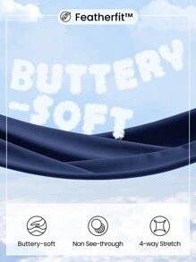 GLOWMODE FeatherFit™ Ruched Design Jacket Pleated Sleeve Thumbhole Light Support Low Impact Yoga Daily - Dark Blue - View 4