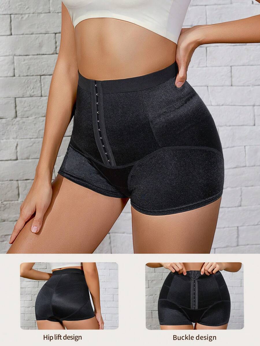 Women's High Waist Tummy Control Shaping Shorts - Black - View 1