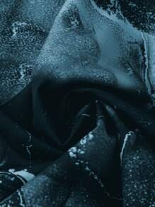 SHEIN LUNE Plus Size Women Summer Color-Block Notched V-Neck Short Sleeve Blouse