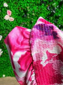 Slaydiva Holiday Floral Print Tiered Dress - Hot Pink - View 8