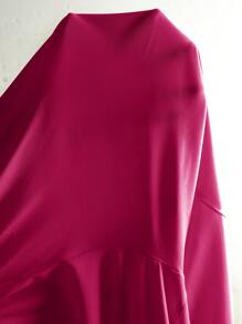 Slaydiva Conjunto de top sin tirantes con volantes y pantalones de pierna ancha en unicolor para mujer talla grande - Rosa Fucsia - Ver 6