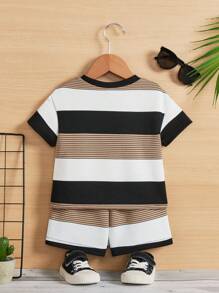 SHEIN Leap Crew Set Bayi Laki-Laki - MultiWarna - View 2