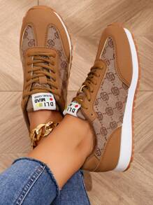 2025 Autumn Fashionable Ladies' Sports Shoes, Non-Slip And Comfortable, Old Flower Style, Women's Casual Athletic Chunky Sneakers, New Arrival For Spring And Summer 2024