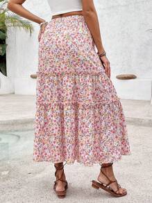 Breezaya Women's Printed Skirt Maxi Vacation Beach Outfit