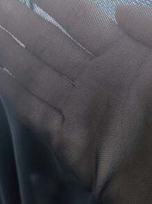 SHEIN Unity Black Printed Red Fishnet Dress - Red and Black - View 6