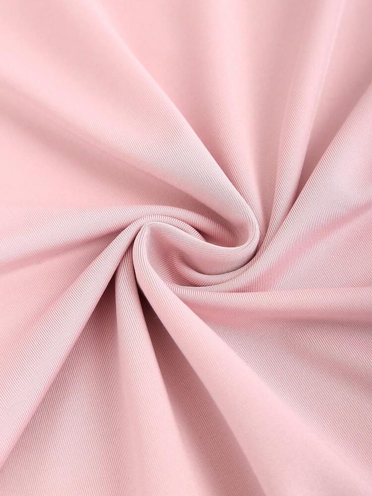 Color Block Bow Decorated Bodycon Strapless Dress