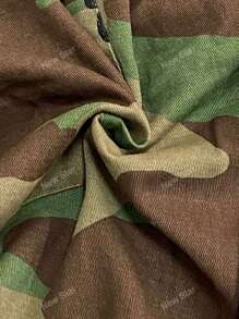Pantalones cortos cargo informales con estampado de camuflaje y múltiples bolsillos