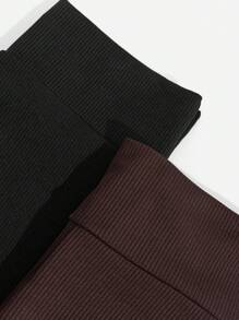 EURMUSE Black And Brown Leggings Multipack - Multicolor - View 2
