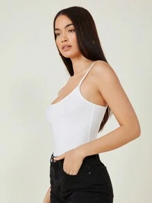 SHEIN BASICS 純色修身休閒背心 - 玫紅色 - 查看 3