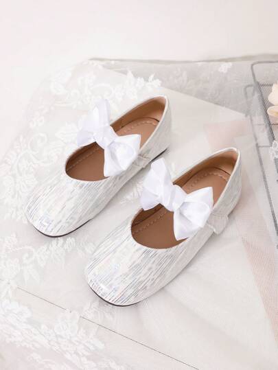 Girls' New Handmade Bowknot & Flower Decoration Mary Jane Flats, Spring & Autumn