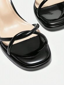 Woman Shoes High Heeled Sandals For Spring And Summer - Black - View 6