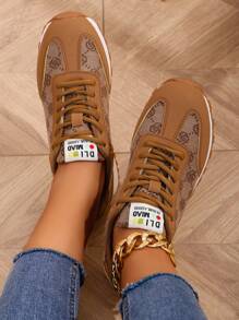 2025 Autumn Fashionable Ladies' Sports Shoes, Non-Slip And Comfortable, Old Flower Style, Women's Casual Athletic Chunky Sneakers, New Arrival For Spring And Summer 2024