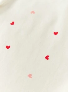 Cozy Pixies Baby Girl Heart Shape Pattern Solid Round Neck Pullover 3pcs/Set - Green - View 9