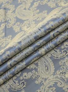 男士长袖佩斯利提花纽扣休闲衬衫