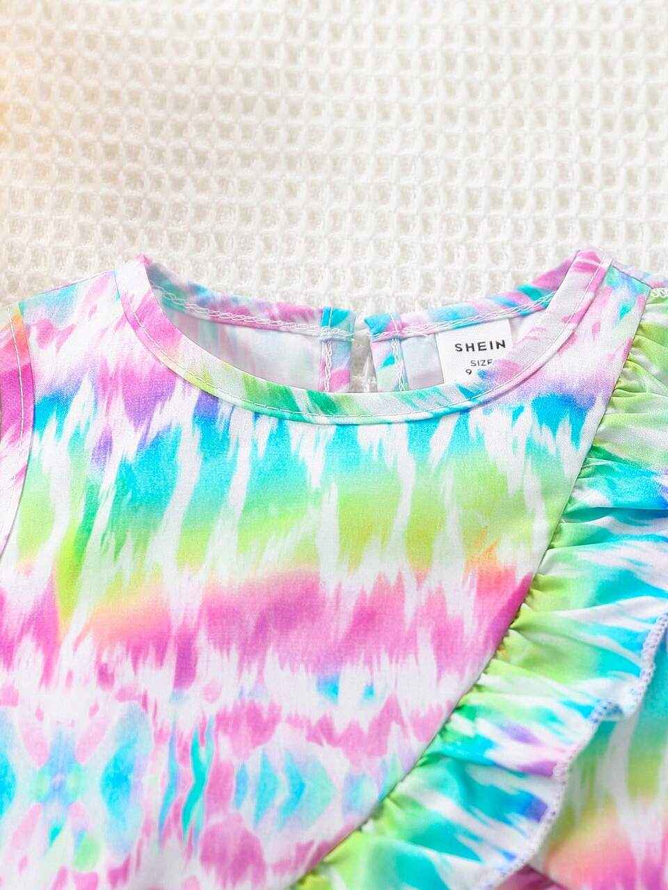 Baby Girl's Sweet And Cute Gradient Sleeveless Top And Schiffy Skirt For Spring/Summer