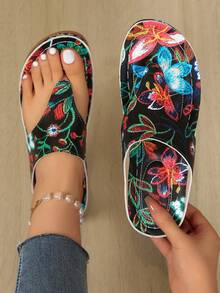 Mới Mùa xuân/Mùa hè Bộ sưu tập Của phụ nữ Nêm Gót chân Dày Đáy Con la Dép đi trong nhà Với , Khâu Thiết kế , Màu sắc tùy ý - màu đen - Xem 3