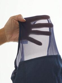 SHEIN SXY 節日風格流蘇鏈條露背連體衣,適用於休閒場合或音樂節 - 藍色 - 查看 9