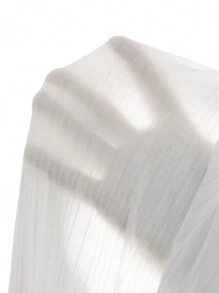 Slaydiva Casual Summer Ribbed Knit Tube Top And Ruched Ribbed Kint Pencil Bodycon Skirt Set - White - View 7