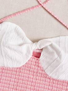 Soleia 女裝加大碼彩色拼接空心曲面前扭轉性感假期領帶背心 - 彩色 - 查看 3