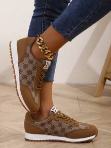 2025 Autumn Fashionable Ladies' Sports Shoes, Non-Slip And Comfortable, Old Flower Style, Women's Casual Athletic Chunky Sneakers, New Arrival For Spring And Summer 2024