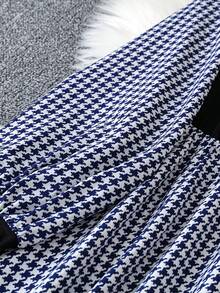 Celure 大尺碼彩色拼接大腳掌拼接連衣裙 - 藍色 - 查看 4