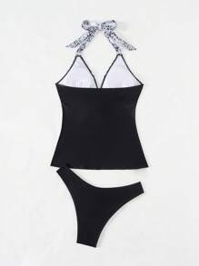 Swim Lushoire 女士钻石印花吊带背心上衣 夏季 - 彩色 - 查看 8