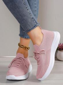 Stylish Comfortable Minimalist Eva Women's Athletic Shoes - Dusty Pink - View 3