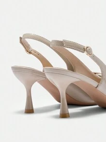 CUCCOO BIZCHIC Damenschuhe modische High Heels, vielseitig und für den täglichen Gebrauch im Frühling und Sommer geeignet, Urlaubsschuhe Sommer elegant alles passend, Geschäftlicher Lässig Business Chic Frühjahrsschuhe Frühlingsferien Ostern - Aprikosenfarben - Übersicht 7