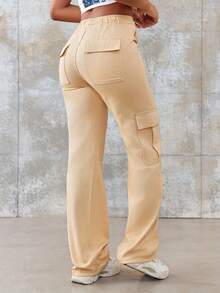 Pantalones de trabajo para mujer - Caqui - Ver 2