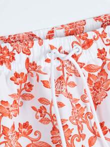 Manfinity KASUA Nam Hoa In Eo dây rút Quần short đi biển - trái cam - Xem 4