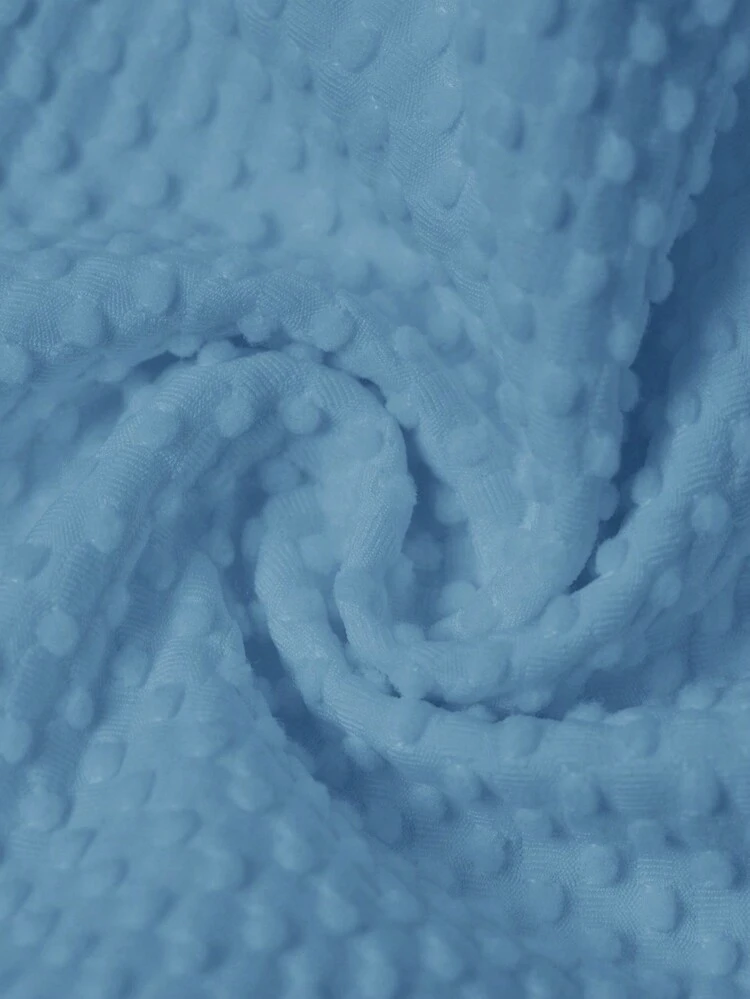 Summer Women's Fashionable Sweet V-Neck Blue Bikini Set