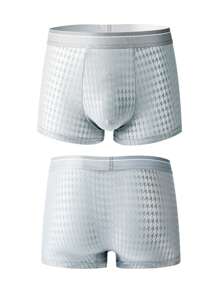 Men's Simple Basic Boxer Shorts (5pcs/Set) - Multicolor - View 4