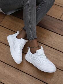 Của phụ nữ Giày dép Nhỏ bé Trắng Giày dép Mới 2024 Mùa hè thoáng khí Lưới Giày thể thao Giải trí Giày thể thao Của phụ nữ Giày dép - trắng - Xem 3