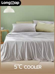 ChillTech 3pcs Geometric Stripe Continuous Ultra-Cooling knitted bedding duvet cover set, high Q-max value, breathable and skin-friendly, quilt cover*1, pillowcase*2 - Grey - View 1