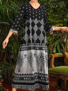 Divindia Women's Floral Printed Dress