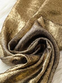 EMERY ROSE 女士彈性腰金屬面料長褲 - 銅色 - 查看 5