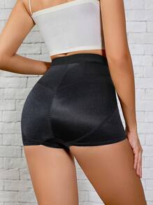 Women's High Waist Tummy Control Shaping Shorts - Black - View 3