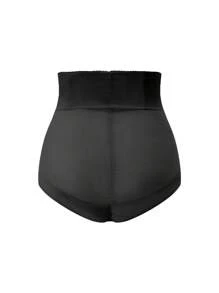 大碼高腰塑形三角褲 - 黑色 - 查看 7