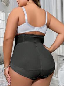 大碼高腰塑形三角褲 - 黑色 - 查看 2