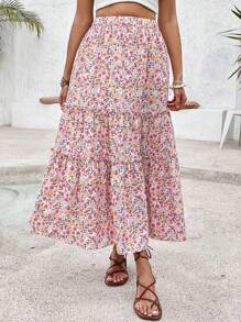 Breezaya Women's Printed Skirt Maxi Vacation Beach Outfit